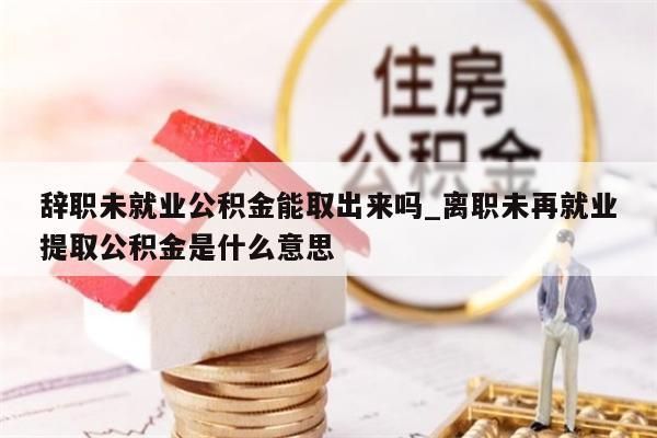 辞职未就业公积金能取出来吗_离职未再就业提取公积金是什么意思